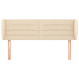 Vidaxl hoofdbord met randen 147x23x78 88 cm stof crèmekleurig