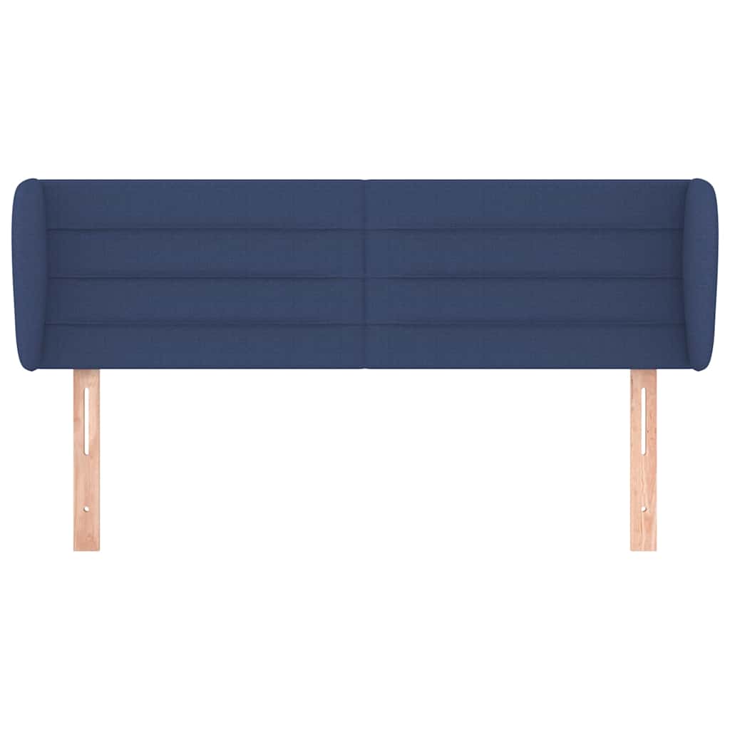 Vidaxl hoofdbord met randen 147x23x78 88 cm stof blauw