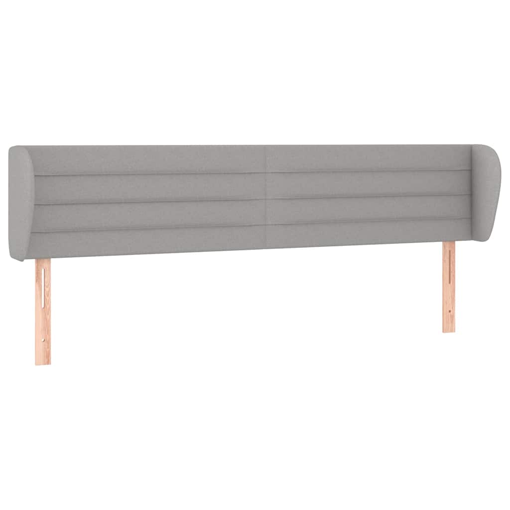 Vidaxl hoofdbord met randen 163x23x78 88 cm stof lichtgrijs