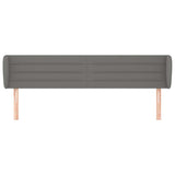 Vidaxl hoofdbord met randen 163x23x78 88 cm stof donkergrijs