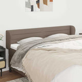 Vidaxl hoofdbord met randen 163x23x78 88 cm stof taupe