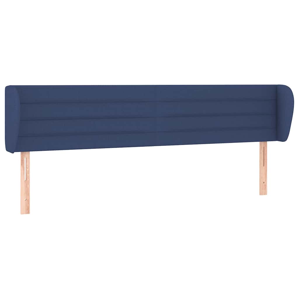 Vidaxl hoofdbord met randen 163x23x78 88 cm stof blauw