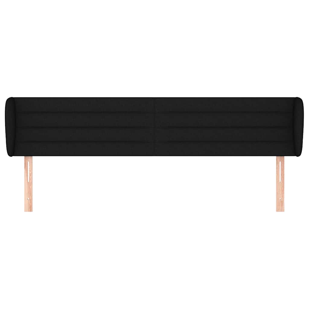 Vidaxl hoofdbord met randen 183x23x78 88 cm stof zwart
