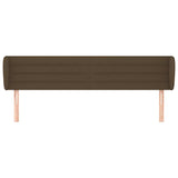 Vidaxl hoofdbord met randen 183x23x78 88 cm stof donkerbruin