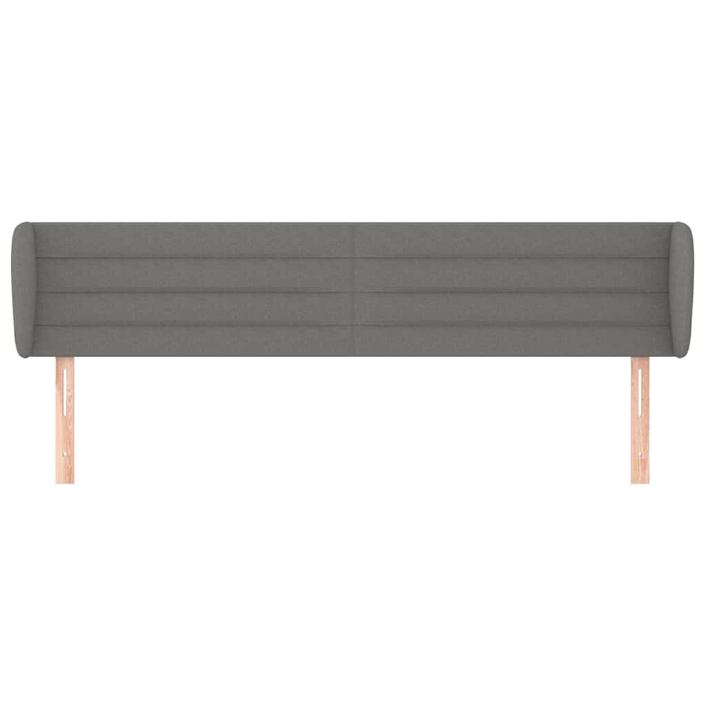 Vidaxl hoofdbord met randen 203x23x78 88 cm stof donkergrijs