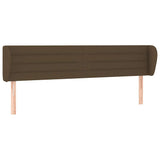 Vidaxl hoofdbord met randen 203x23x78 88 cm stof donkerbruin