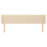 Vidaxl hoofdbord met randen 203x23x78 88 cm stof crèmekleurig