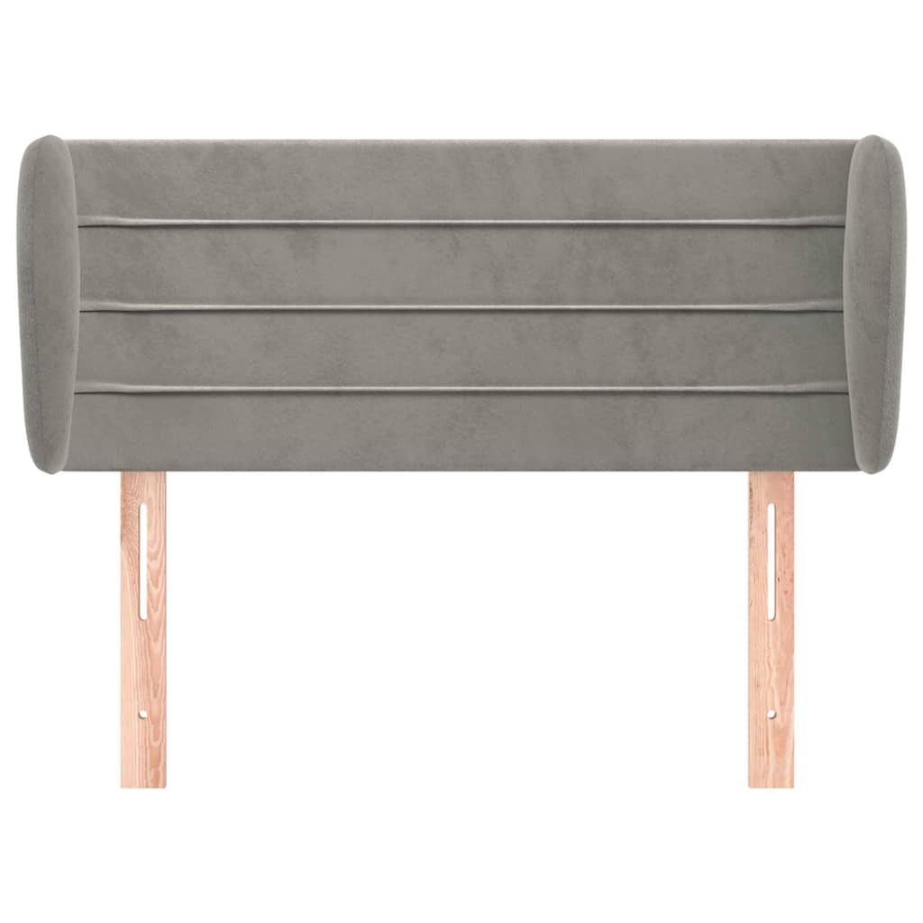 Vidaxl hoofdbord met randen 83x23x78 88 cm fluweel lichtgrijs