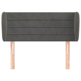 Vidaxl hoofdbord met randen 83x23x78 88 cm fluweel donkergrijs