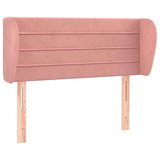 Vidaxl hoofdbord met randen 93x23x78 88 cm fluweel roze