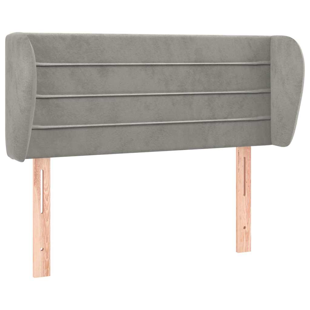 Vidaxl hoofdbord met randen 103x23x78 88 cm fluweel lichtgrijs