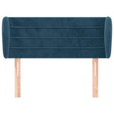 Vidaxl hoofdbord met randen 103x23x78 88 cm fluweel donkerblauw
