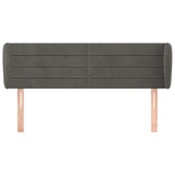Vidaxl hoofdbord met randen 147x23x78 88 cm fluweel donkergrijs