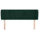 Vidaxl hoofdbord met randen 147x23x78 88 cm fluweel donkergroen