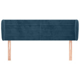 Vidaxl hoofdbord met randen 147x23x78 88 cm fluweel donkerblauw