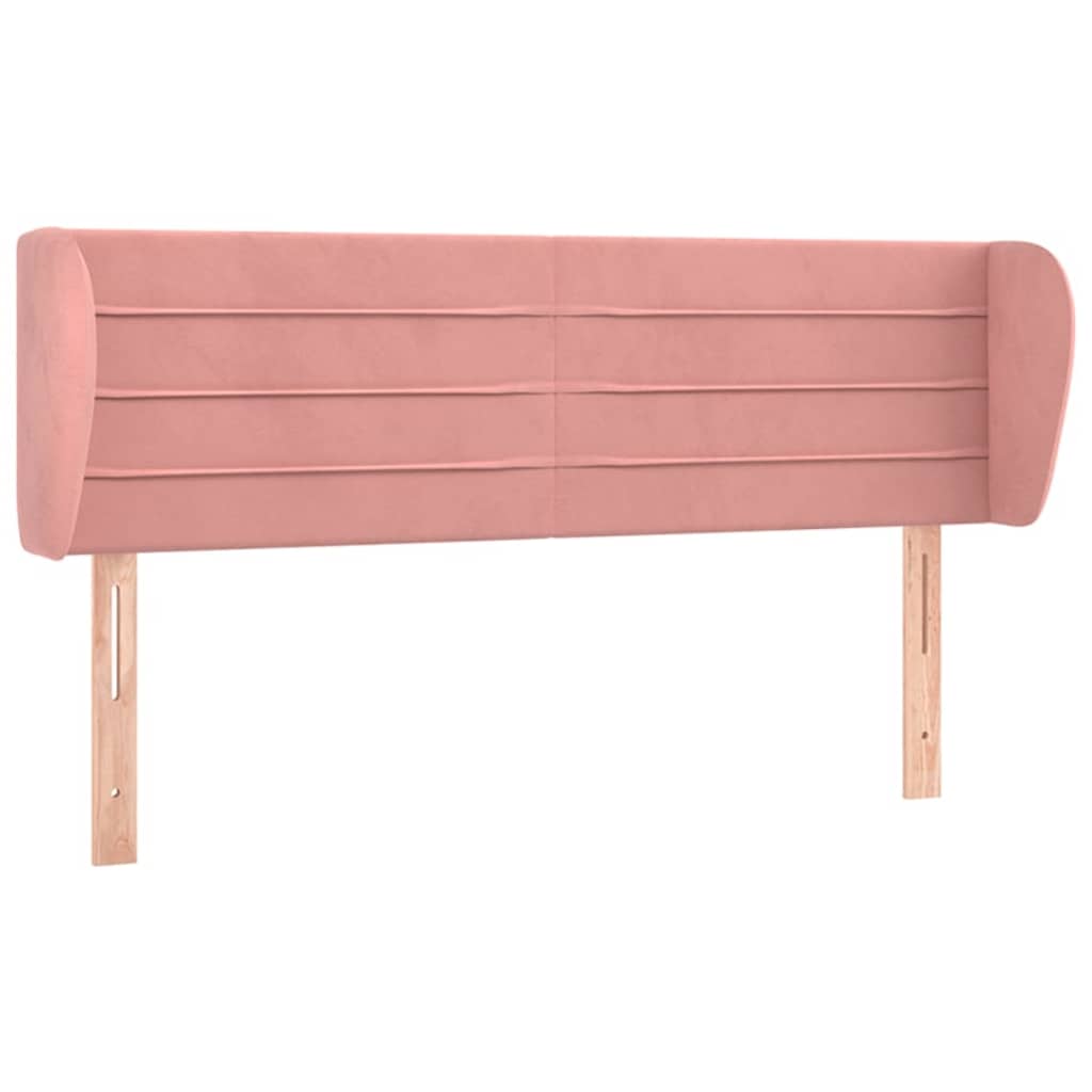 Vidaxl hoofdbord met randen 147x23x78 88 cm fluweel roze