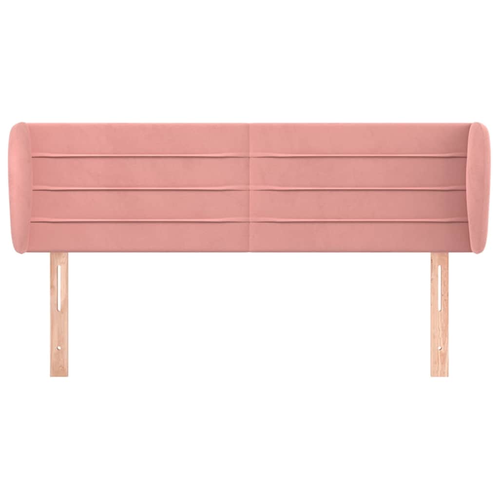 Vidaxl hoofdbord met randen 147x23x78 88 cm fluweel roze