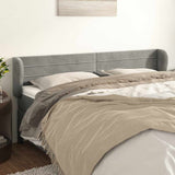 Vidaxl hoofdbord met randen 163x23x78 88 cm fluweel lichtgrijs
