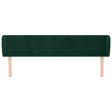 Vidaxl hoofdbord met randen 163x23x78 88 cm fluweel donkergroen