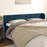 Vidaxl hoofdbord met randen 163x23x78 88 cm fluweel donkerblauw
