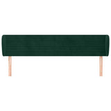 Vidaxl hoofdbord met randen 183x23x78 88 cm fluweel donkergroen
