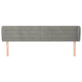 Vidaxl hoofdbord met randen 203x23x78 88 cm fluweel lichtgrijs