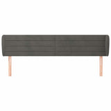 Vidaxl hoofdbord met randen 203x23x78 88 cm fluweel donkergrijs
