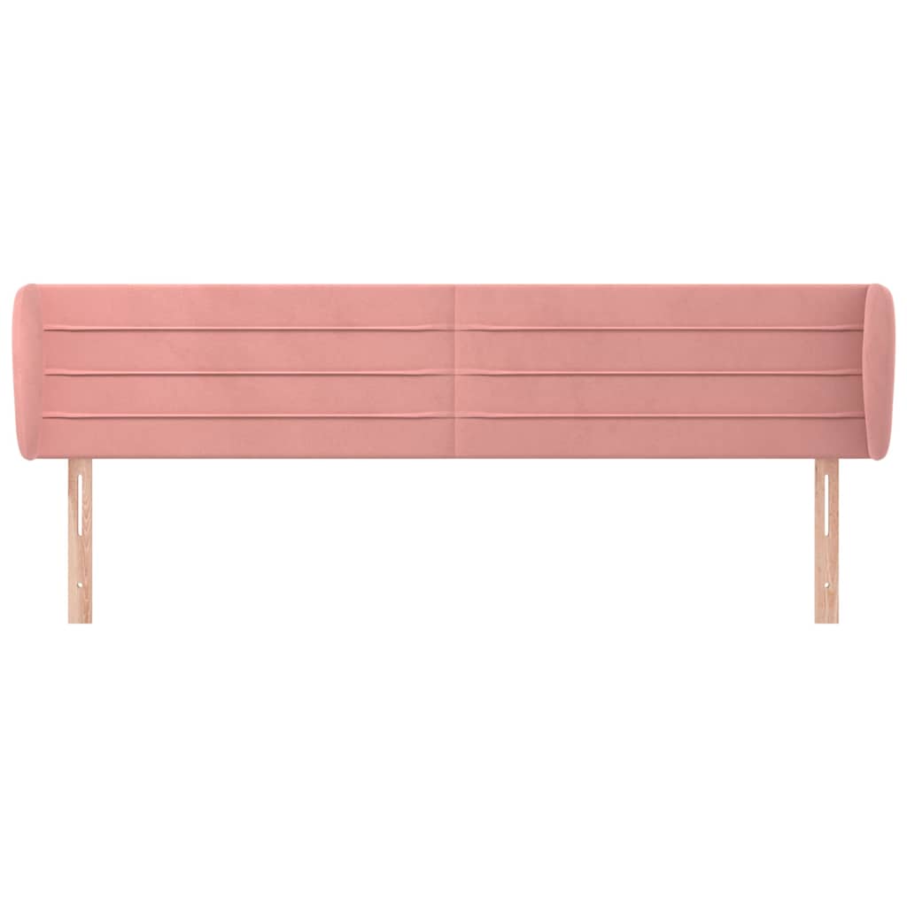 Vidaxl hoofdbord met randen 203x23x78 88 cm fluweel roze