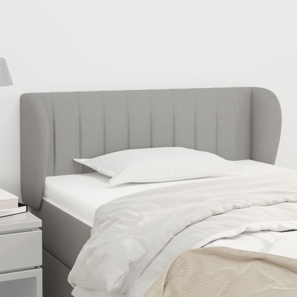 Vidaxl hoofdbord met randen 83x23x78 88 cm stof lichtgrijs