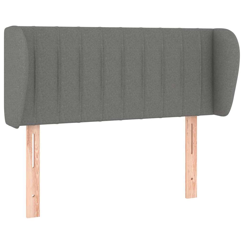 Vidaxl hoofdbord met randen 83x23x78 88 cm stof donkergrijs