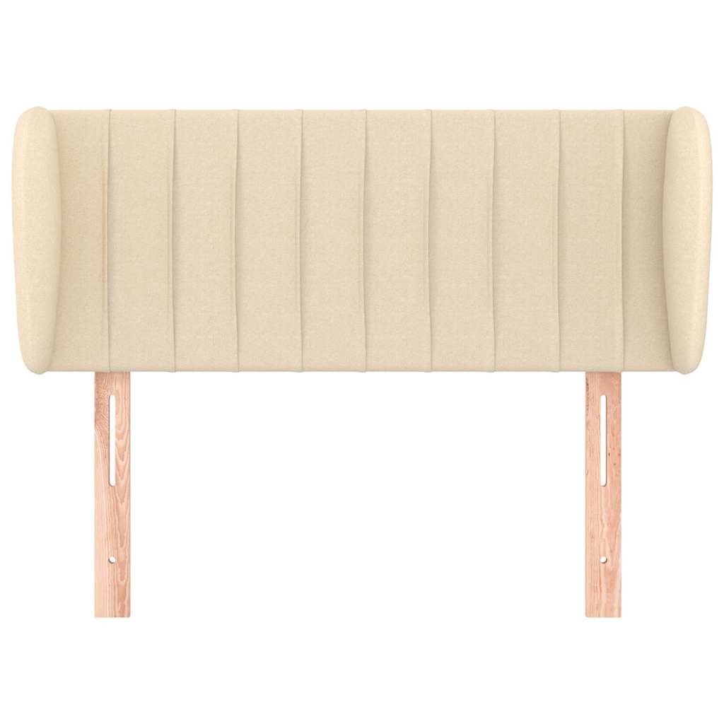 Vidaxl hoofdbord met randen 83x23x78 88 cm stof crèmekleurig