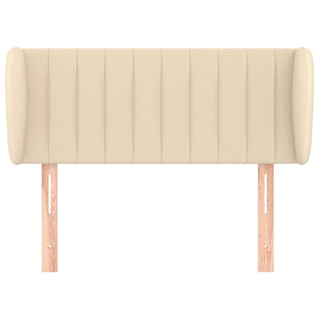 Vidaxl hoofdbord met randen 103x23x78 88 cm stof crèmekleurig