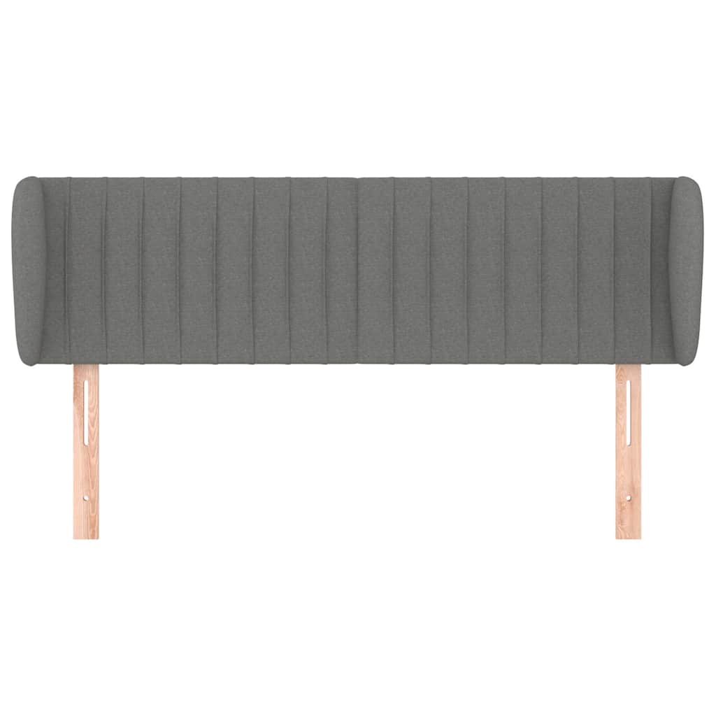 Vidaxl hoofdbord met randen 147x23x78 88 cm stof donkergrijs