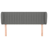 Vidaxl hoofdbord met randen 147x23x78 88 cm stof donkergrijs