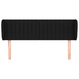 Vidaxl hoofdbord met randen 147x23x78 88 cm stof zwart