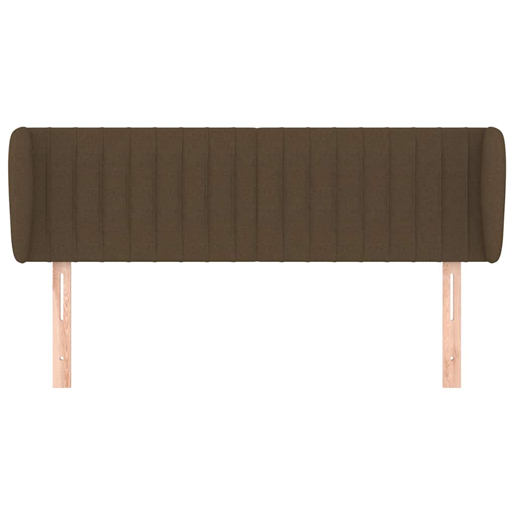 Vidaxl hoofdbord met randen 147x23x78 88 cm stof donkerbruin