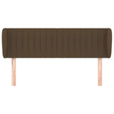Vidaxl hoofdbord met randen 147x23x78 88 cm stof donkerbruin