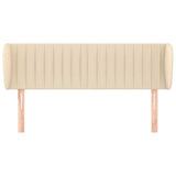 Vidaxl hoofdbord met randen 147x23x78 88 cm stof crèmekleurig