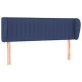 Vidaxl hoofdbord met randen 147x23x78 88 cm stof blauw