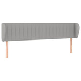 Vidaxl hoofdbord met randen 163x23x78 88 cm stof lichtgrijs