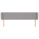 Vidaxl hoofdbord met randen 163x23x78 88 cm stof lichtgrijs