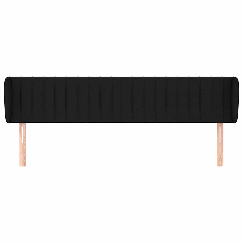 Vidaxl hoofdbord met randen 163x23x78 88 cm stof zwart