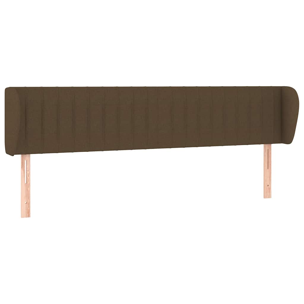 Vidaxl hoofdbord met randen 163x23x78 88 cm stof donkerbruin