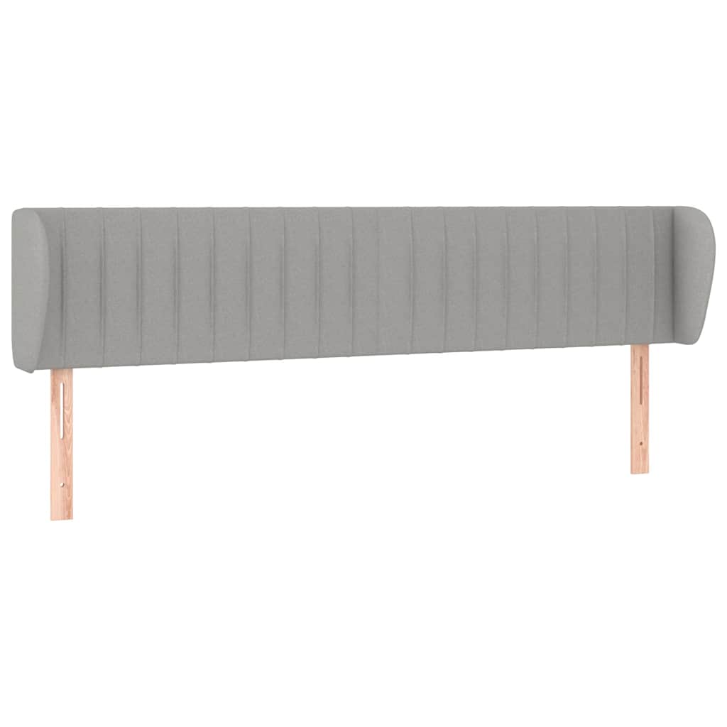 Vidaxl hoofdbord met randen 183x23x78 88 cm stof lichtgrijs