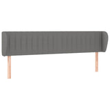 Vidaxl hoofdbord met randen 183x23x78 88 cm stof donkergrijs