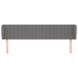 Vidaxl hoofdbord met randen 203x23x78 88 cm stof donkergrijs