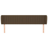 Vidaxl hoofdbord met randen 203x23x78 88 cm stof donkerbruin
