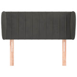 Vidaxl hoofdbord met randen 83x23x78 88 cm fluweel donkergrijs