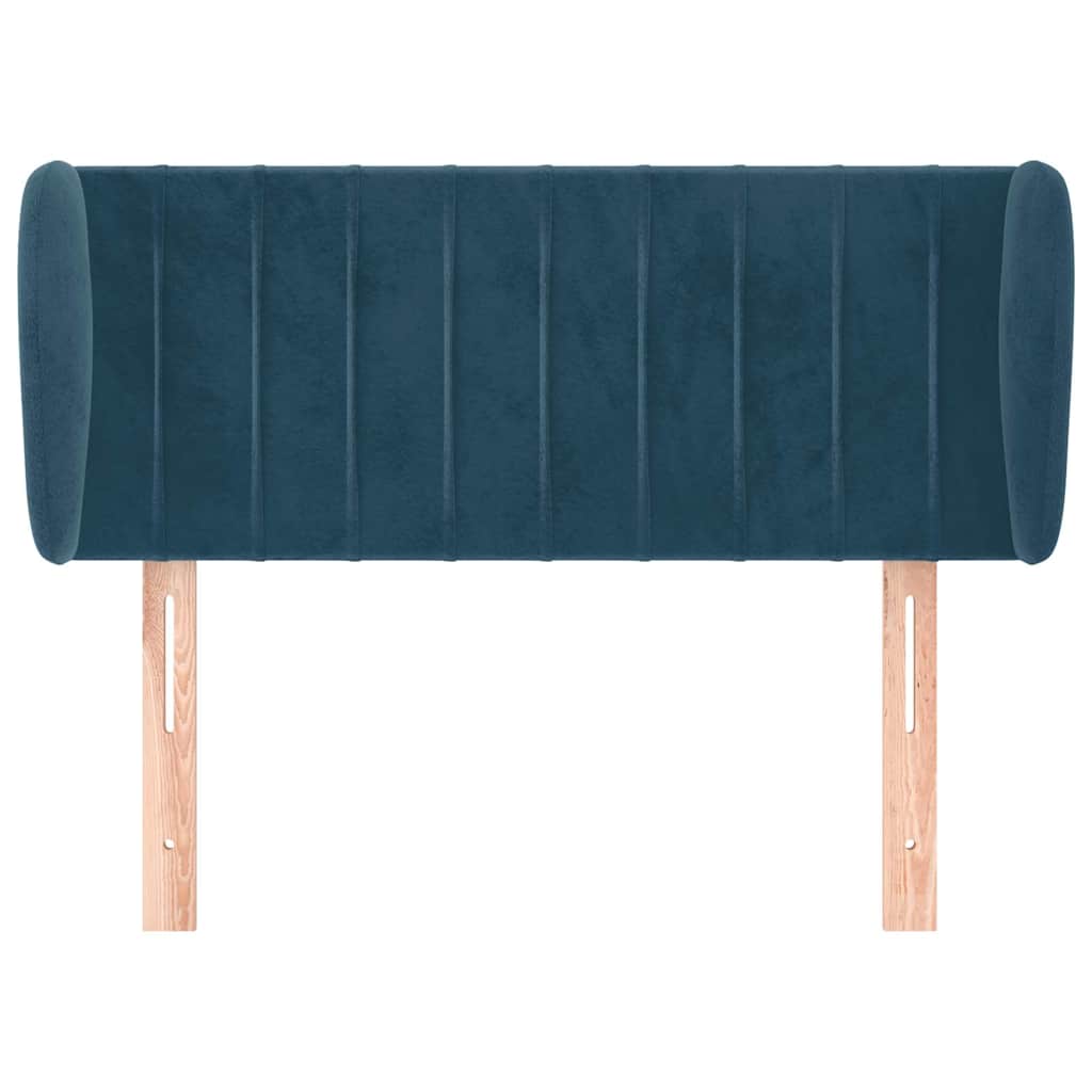 Vidaxl hoofdbord met randen 83x23x78 88 cm fluweel donkerblauw
