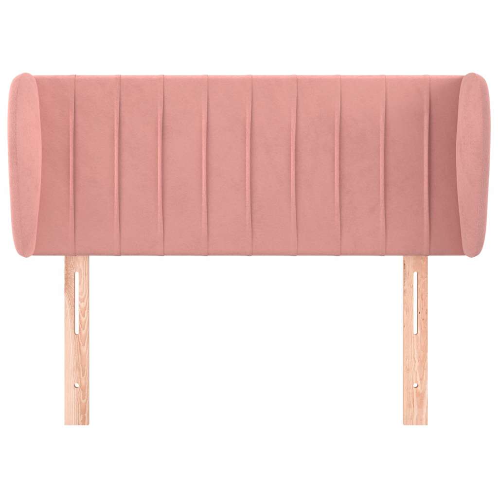 Vidaxl hoofdbord met randen 83x23x78 88 cm fluweel roze
